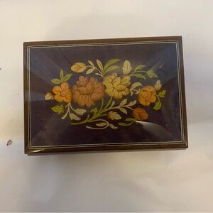 🎶 Italian Inlaid Wood Music/Jewelry Box